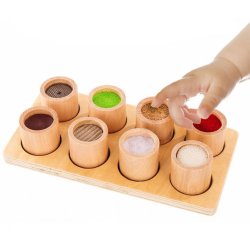 Drewniany zestaw sensoryczny Montessori zabawka edukacyjna dla dzieci 3+