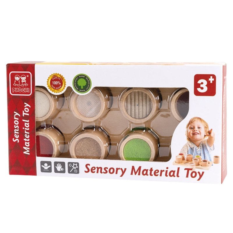 Drewniany zestaw sensoryczny Montessori zabawka edukacyjna dla dzieci 3+