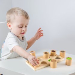 Drewniany zestaw sensoryczny Montessori zabawka edukacyjna dla dzieci 3+