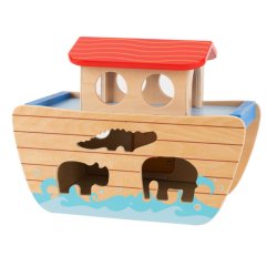 Drewniana Arka Noego sorter kształtów zwierzęta zabawka edukacyjna 2+