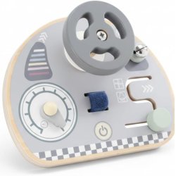 Drewniana tablica sensoryczna kierownica zabawka edukacyjna dla dzieci 2+