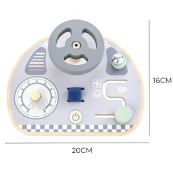 Drewniana tablica sensoryczna kierownica zabawka edukacyjna dla dzieci 2+
