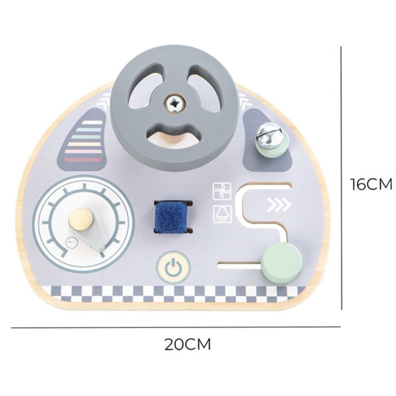 Drewniana tablica sensoryczna kierownica zabawka edukacyjna dla dzieci 2+
