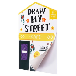 Kolorowanka kreatywna Draw My Street książka artystyczna ulica dla dzieci 4+