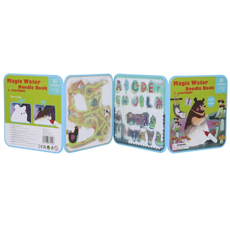 Magiczna kreatywna kolorowanka wodna dla dzieci bez bałaganu 3+ Montessori