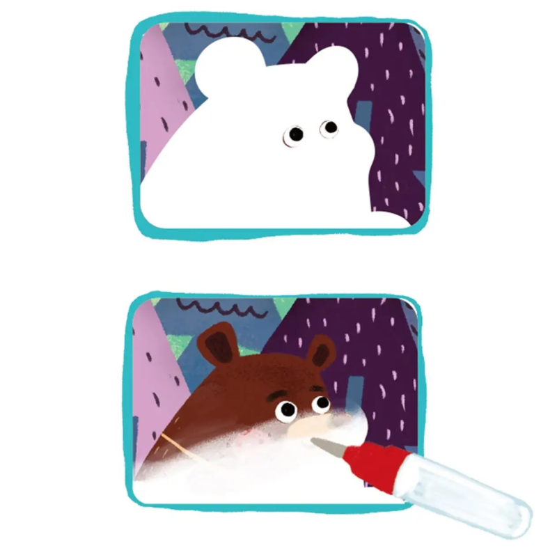 Magiczna kreatywna kolorowanka wodna dla dzieci bez bałaganu 3+ Montessori