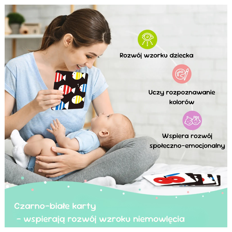 Edukacyjny zestaw Montessori 6w1 – drewniane zabawki dla dzieci 0-6m