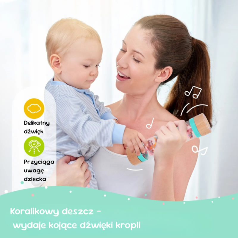 Edukacyjny zestaw Montessori 6w1 – drewniane zabawki dla dzieci 0-6m