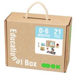 Edukacyjny zestaw Montessori 6w1 – drewniane zabawki dla dzieci 0-6m