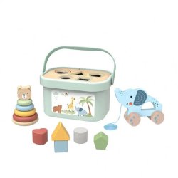 Edukacyjny sorter 3w1 dla dzieci zabawka rozwojowa Montessori 12M+