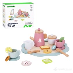 Drewniany zestaw do herbaty filiżanki zabawka edukacyjna przyjęcie 3+