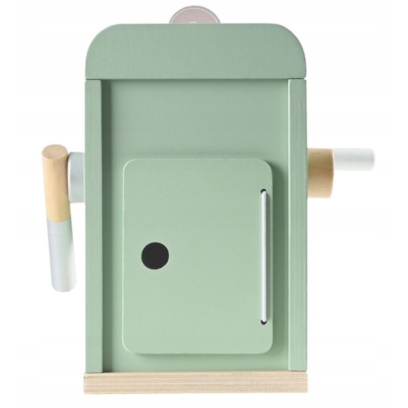 Drewniany ekspres do kawy dla dzieci – zestaw do zabawy w kawiarnię 3+