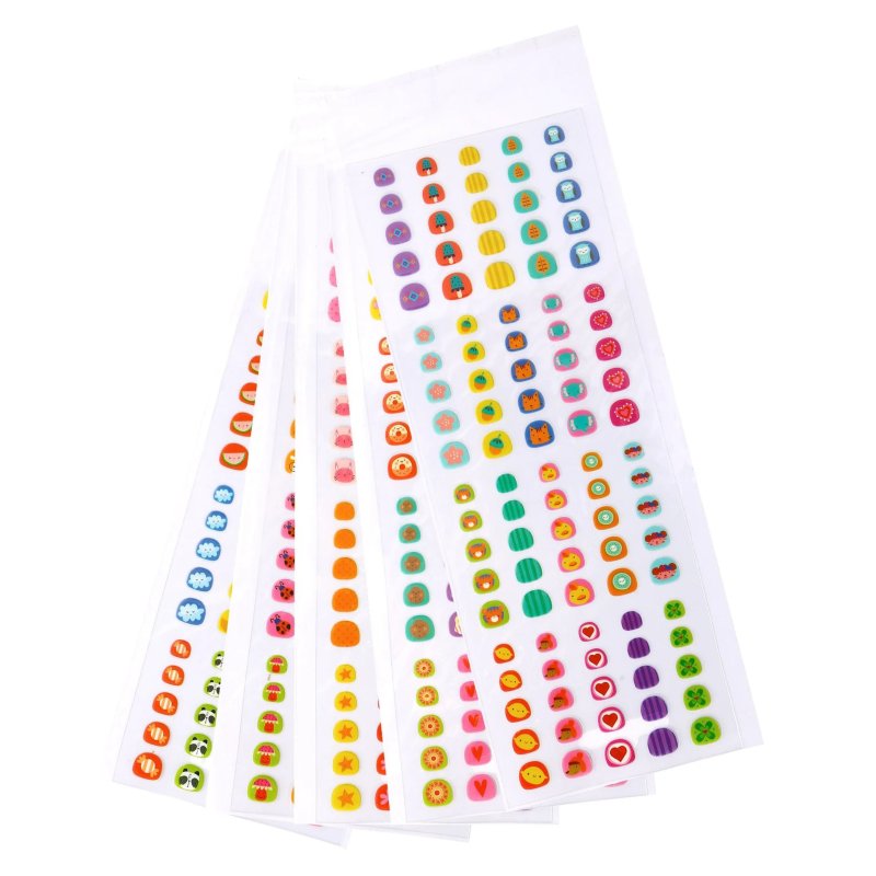 Naklejki na paznokcie dla dzieci 3+ 500 sztuk kreatywna zabawa