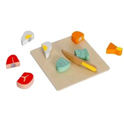 Drewniany zestaw do krojenia jedzenia mięso ryba dla dzieci 12M+