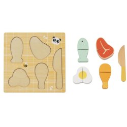 Drewniany zestaw do krojenia jedzenia mięso ryba dla dzieci 12M+