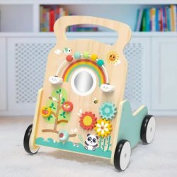 Chodzik drewniany dla dzieci 5w1 pchacz edukacyjny centrum aktywności 12M+