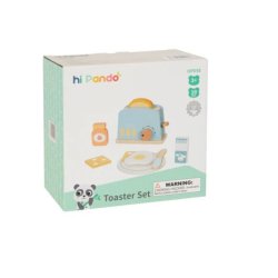 Drewniany toster zabawkowy zestaw śniadaniowy kuchnia dla dzieci 3+