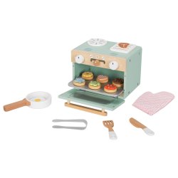 Drewniany mini piekarnik zabawkowy dla dzieci kuchnia edukacyjna 3+