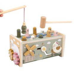 Drewniana zabawka młotkowa wbijak sorter drewniany Montessori 24M+