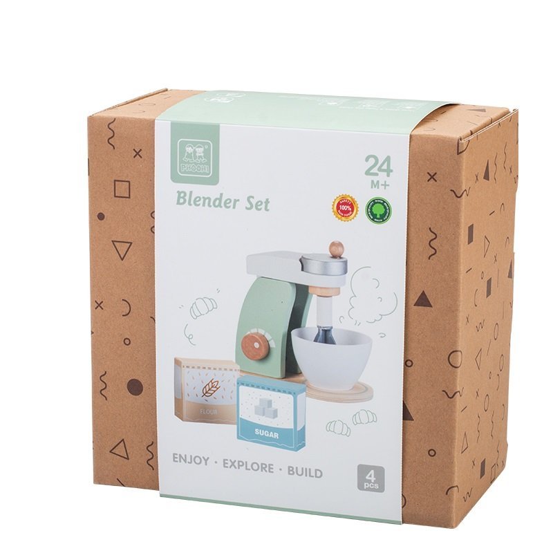 Drewniany mikser kuchenny do gotowania kreatywna zabawka dla dzieci 2+