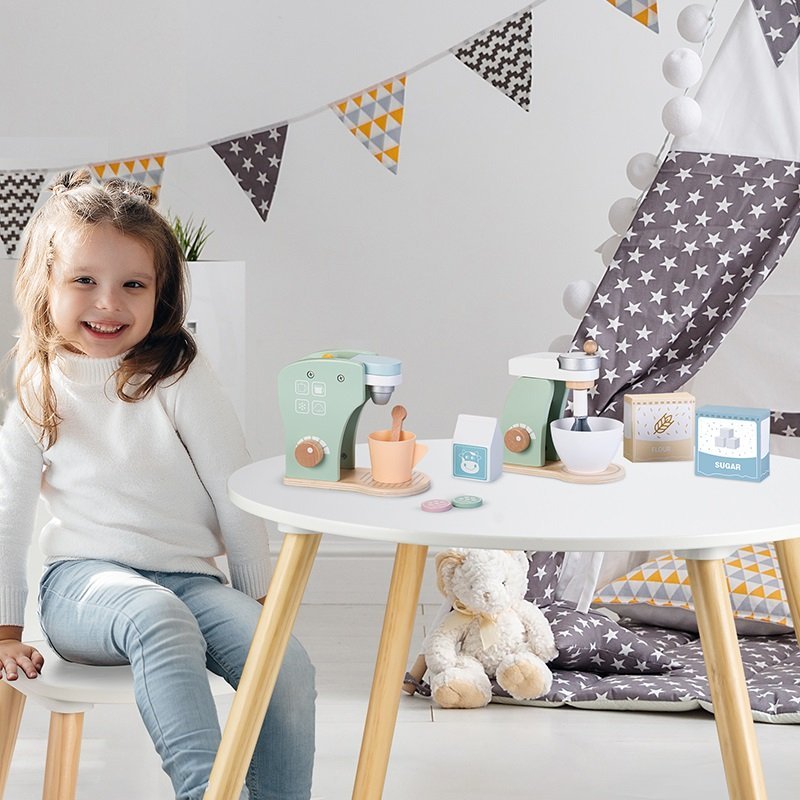 Drewniany mikser kuchenny do gotowania kreatywna zabawka dla dzieci 2+