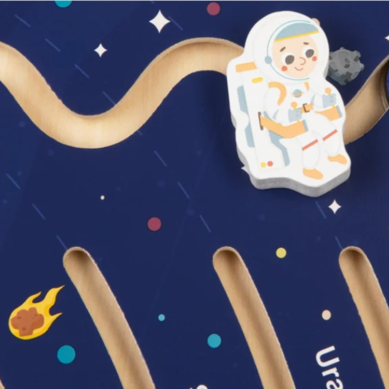 Drewniana układanka Montessori Układ Słoneczny tablica manipulacyjna 3+