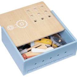 Drewniany warsztat dla dzieci zestaw narzędzi majster 3+