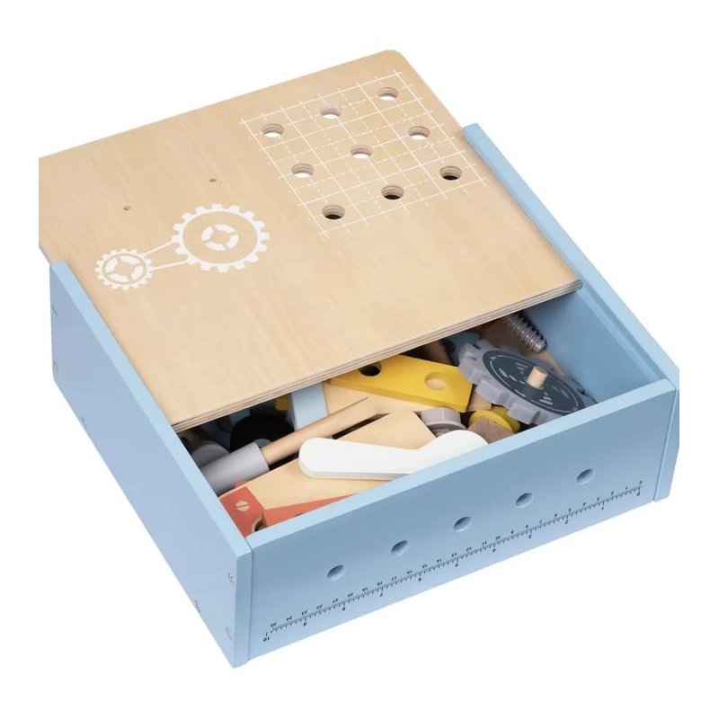 Drewniany warsztat dla dzieci zestaw narzędzi majster 3+