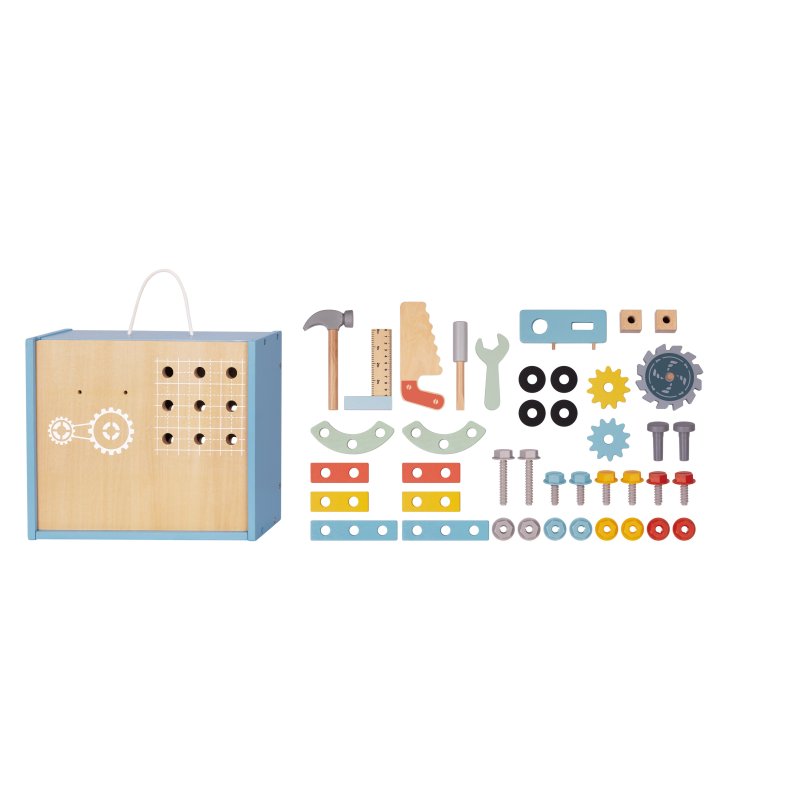 Drewniany warsztat dla dzieci zestaw narzędzi majster 3+