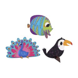 Pomponowa kreatywna przyklejanka zwierzęta dla dzieci 3+