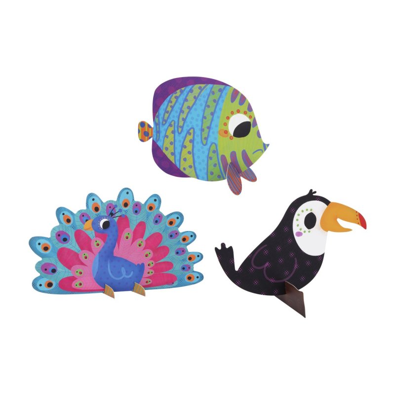 Pomponowa kreatywna przyklejanka zwierzęta dla dzieci 3+