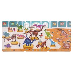 Książeczka naklejki silikonowe muzeum dinozaurów do wielokrotnej zabawy