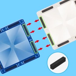 Klocki magnetyczne ocean zestaw z okienkami kreatywna zabawa 3+
