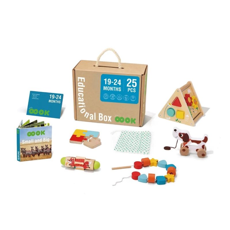 Zestaw Montessori 6w1 drewniane zabawki edukacyjne dla dzieci 19–24M