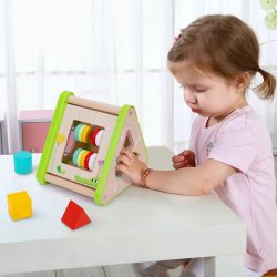 Zestaw Montessori 6w1 drewniane zabawki edukacyjne dla dzieci 19–24M