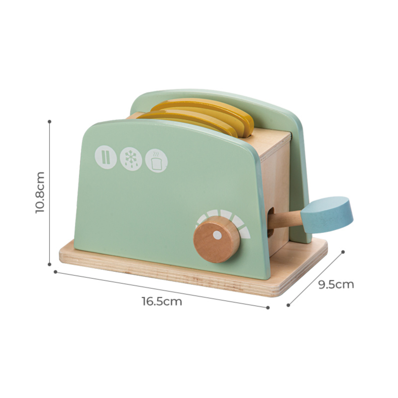Drewniany toster zabawka kuchenna dla dzieci 2+ śniadanie do zabawy