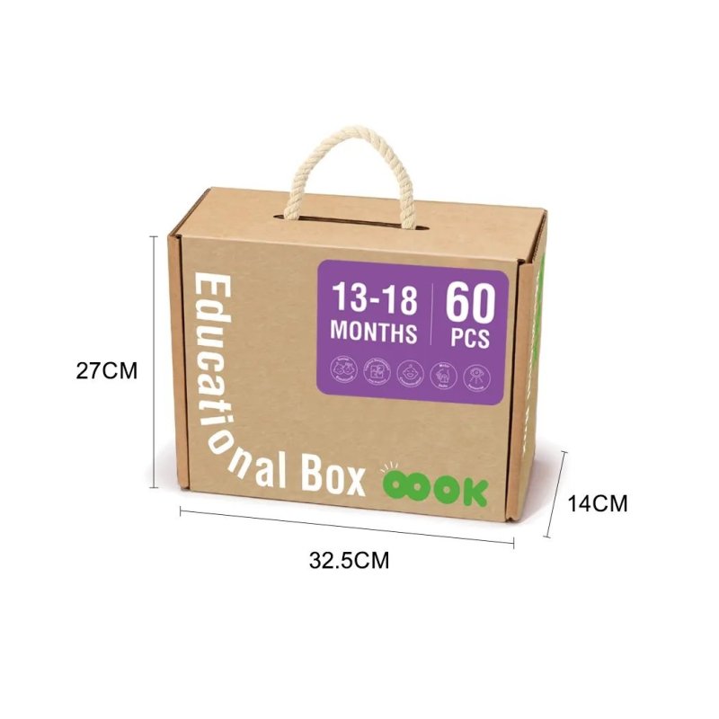 Edukacyjne Pudełko Montessori 13–18m+ Drewniany Zestaw Rozwojowy