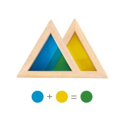 Drewniane klocki sensoryczne z lustrami zabawka edukacyjna dla dzieci 2+