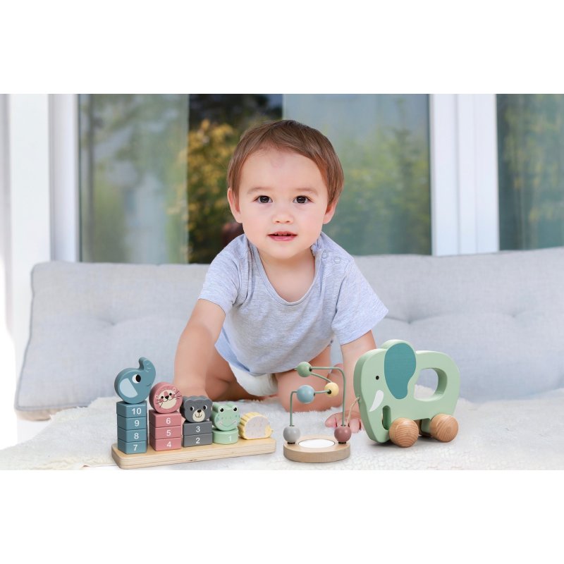 Drewniany zestaw zabawek Montessori 3w1 zabawki edukacyjne dla dzieci 18m+