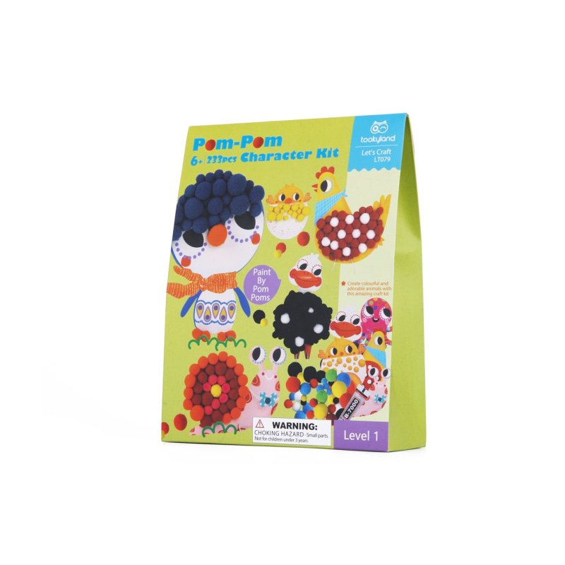 Pomponowa przyklejanka zwierzęta – kreatywny zestaw artystyczny dla dzieci 6+