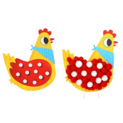 Pomponowa przyklejanka zwierzęta – kreatywny zestaw artystyczny dla dzieci 6+