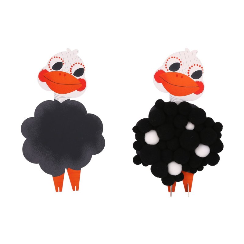 Pomponowa przyklejanka zwierzęta – kreatywny zestaw artystyczny dla dzieci 6+