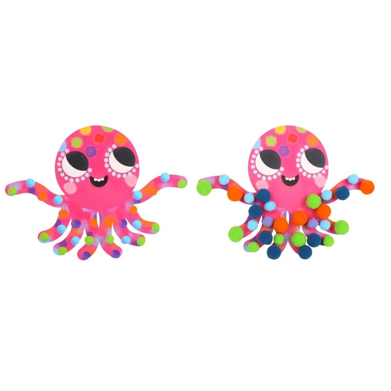 Pomponowa przyklejanka zwierzęta – kreatywny zestaw artystyczny dla dzieci 6+