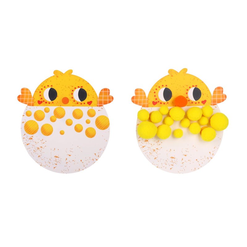 Pomponowa przyklejanka zwierzęta – kreatywny zestaw artystyczny dla dzieci 6+