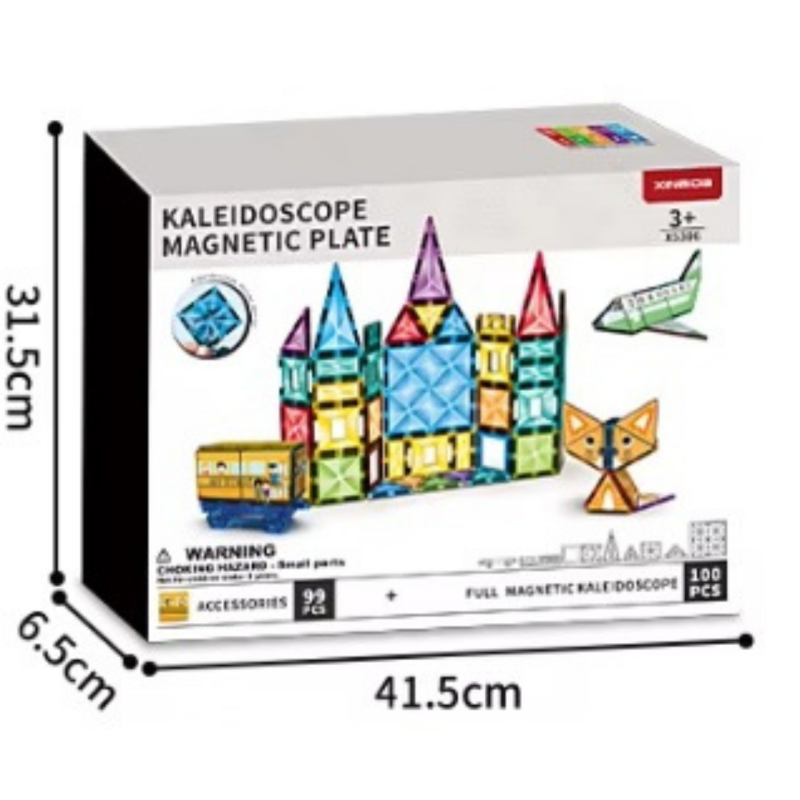 Magnetyczny zestaw konstrukcyjny Kaleidoscope 199 elementów dla dzieci 3+