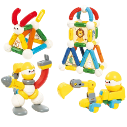 Magnetyczne patyczki tęczowe dla dzieci klocki magnetyczne 110 elementów 3+