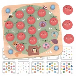 Gra Pamięciowa „Jabłuszka” Drewniane Memory Edukacyjne 3+ Montessori