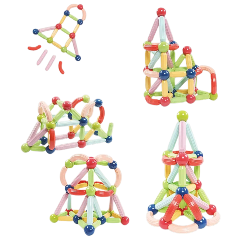 Magnetyczne patyczki XL dla dzieci zestaw konstrukcyjny 42 elementy 3+