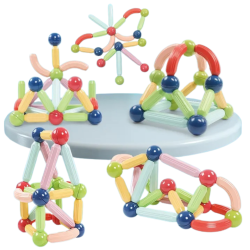 Magnetyczne patyczki XL dla dzieci zestaw konstrukcyjny 42 elementy 3+