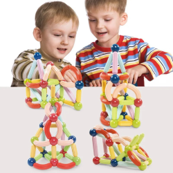 Magnetyczne patyczki XL dla dzieci zestaw konstrukcyjny 42 elementy 3+